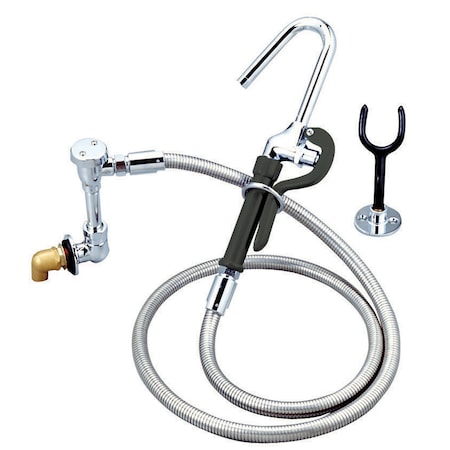 Bk Resources Optiflow Pot Filler Utility Spray, Splash/Wall Mount, Remote Valve BKF-BSMPF-G